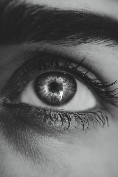 Grayscale Photography of Left Person s Eye black and white close up 2k 4k