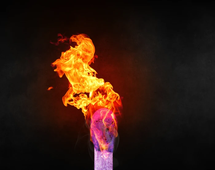 Lit Matchstick match lit wallpaper Elements Fire Black Macro 2k 4k 5k