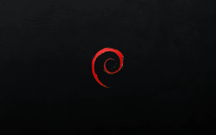 red logo illustration untitled Linux Debian minimalism black 2k