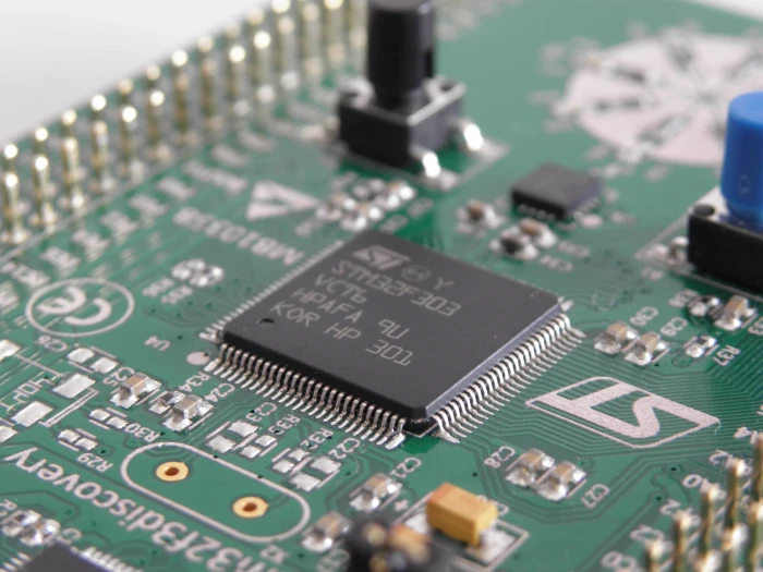 robotic processor chip detail macro microcontroller 2k 4k