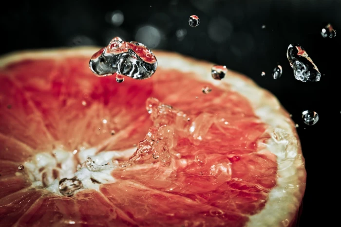 sliced of pomelo fruit photography orange macro grapefruits 2k
