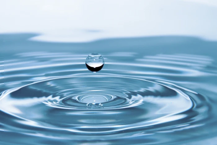 water droplet steel photography clean drop of liquid 2k