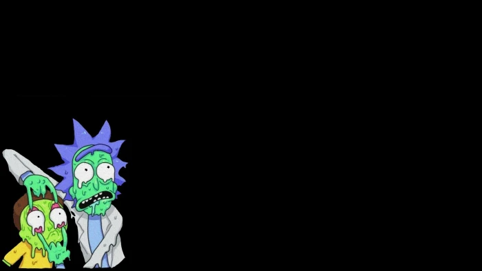 Rick and Morty minimalism abstract art illustration 2k