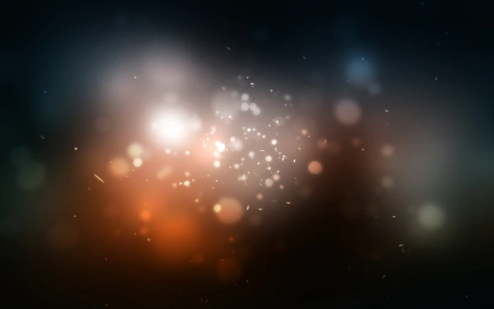 abstract circle bokeh lights digital art 2k