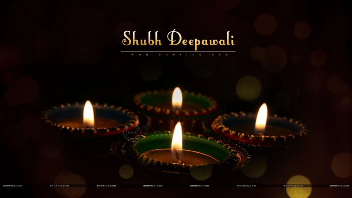 Beautiful Clay Lamps festivals holidays diwali bokeh 2k