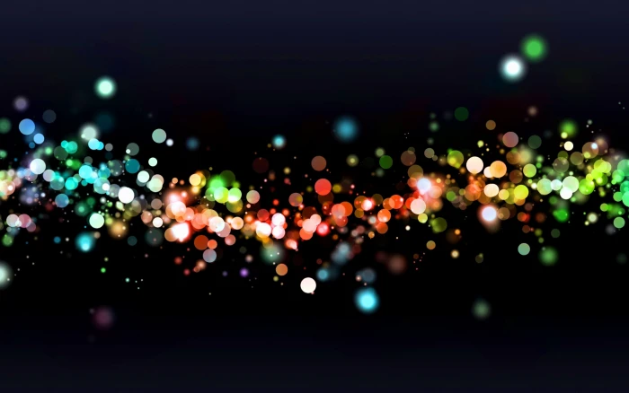 bokeh lights wallpaper abstract digital art colorful illuminated 2k 4k