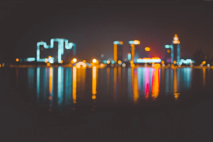 City Blur Bokeh Night 2k 4k 5k