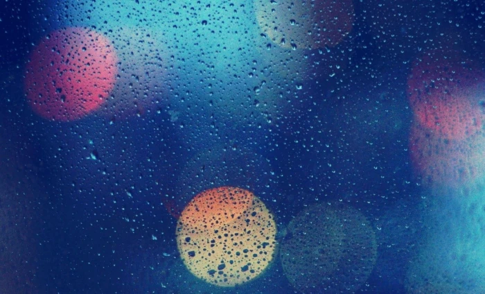 bokeh lights window backgrounds blue abstract raindrop weather