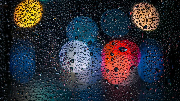 bokeh photography closeup water drops lights 2k