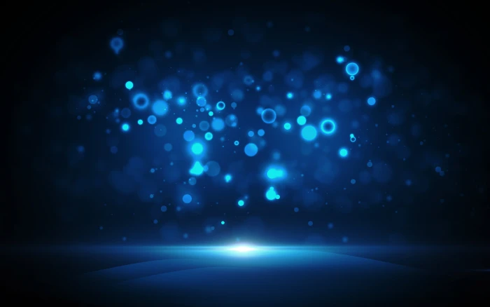Bokeh Blurred Dark Blue Circles 2k