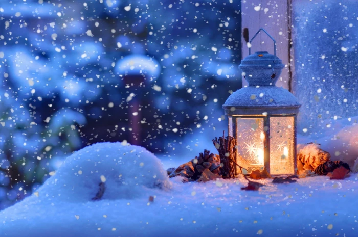 bokeh christmas mood snow winter 2k 4k