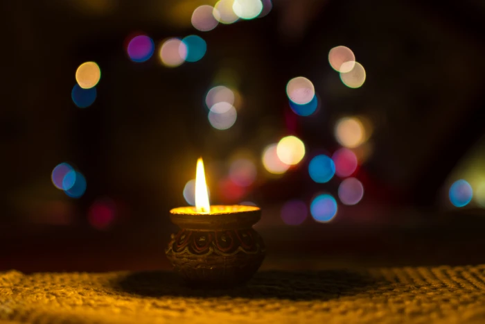 brown candle macro photography diwali diya lamp india clay 2k 4k 5k