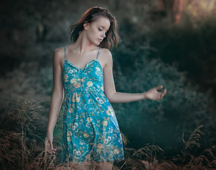 brunette women outdoors dress portrait bare shoulders model 2k