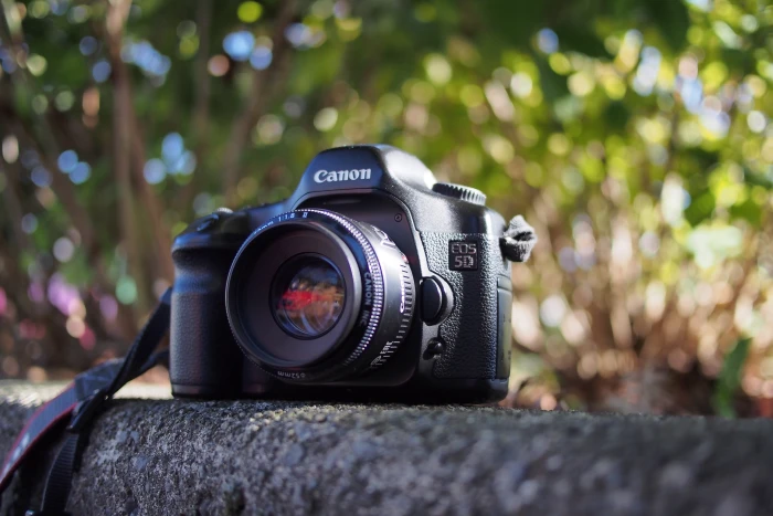 closeup photo of black Canon DSLR camera New Old Mark I 2k 4k 5k