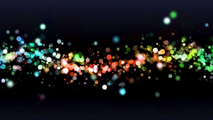 Colored Bokeh Dots HD green red blue and white light particles 2k