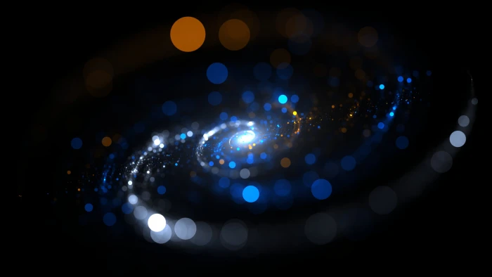 galaxy digital wallpaper blue and orange bokeh photography spiral 2k