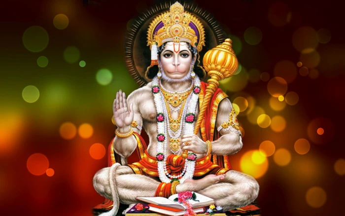 God Hanuman Ji Lord light bokeh one person religion 6 2k