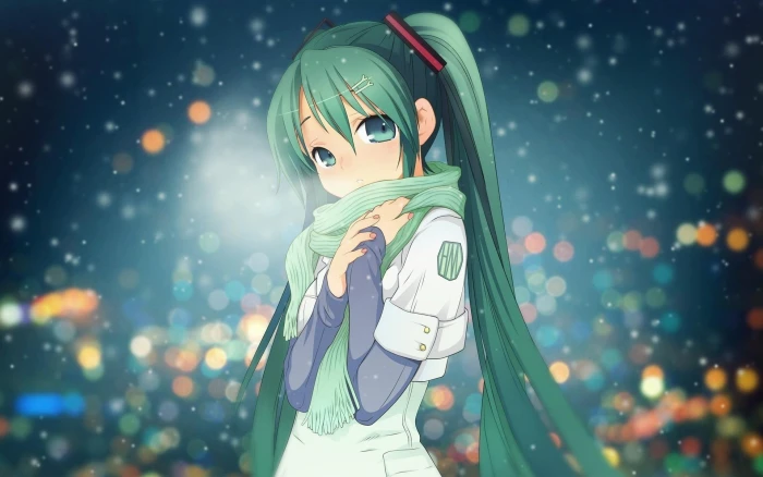 green haired female anime character digital wallpaper girls 2k