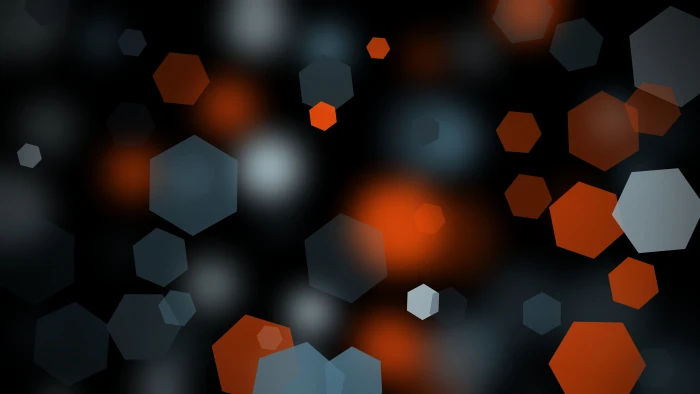 hexagonal lights bokeh orange white and gray illustration 3 2k 4k