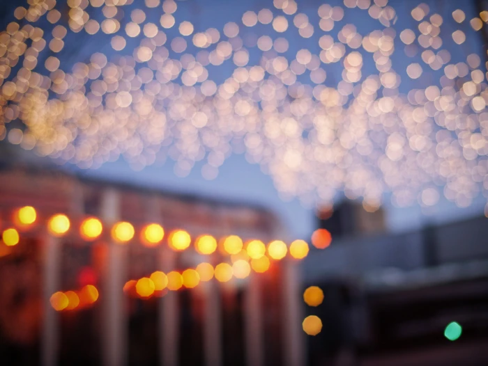 lamp post lights blur bokeh defocused night abstract backgrounds 2k 4k 5k