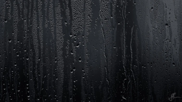 rain window bokeh sill water drops on glass 2k
