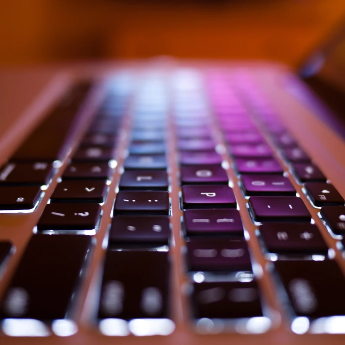 tilt shift lens photo of laptop computer keyboard The best part 2k