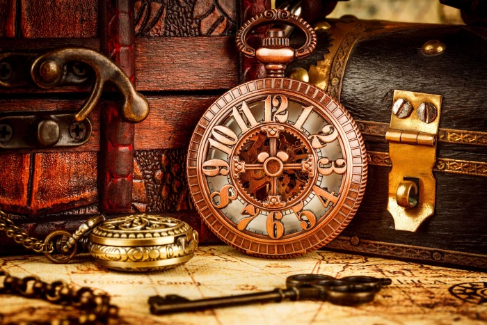 round brown analog pocket watch time style retro blur key 2k 4k 5k