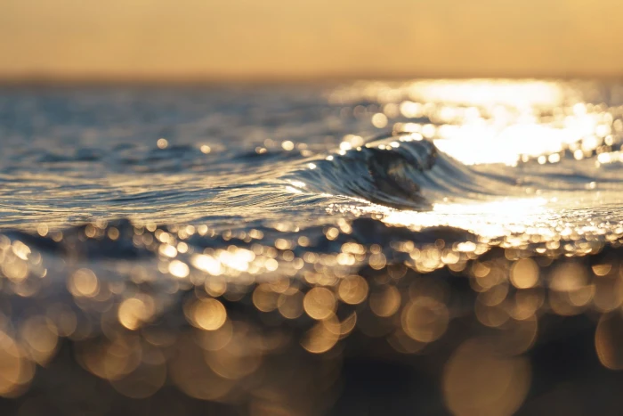 waves bokeh sea depth of field horizon water nature no people 2k