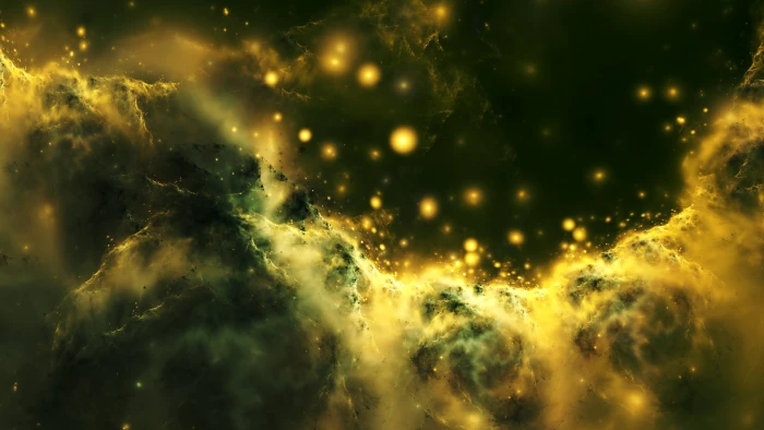 yellow and black abstract wallpaper digital art fractal bokeh 2k