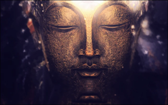 zen purple Buddha macro bokeh Buddhism meditation photography 2k
