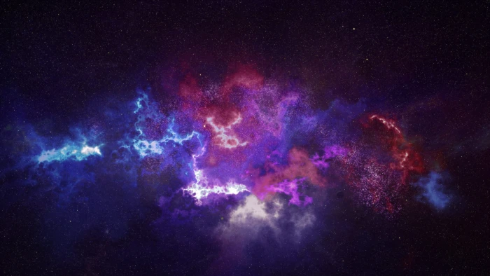 blue white purple and red nebula astronomy space abstract 2k 4k