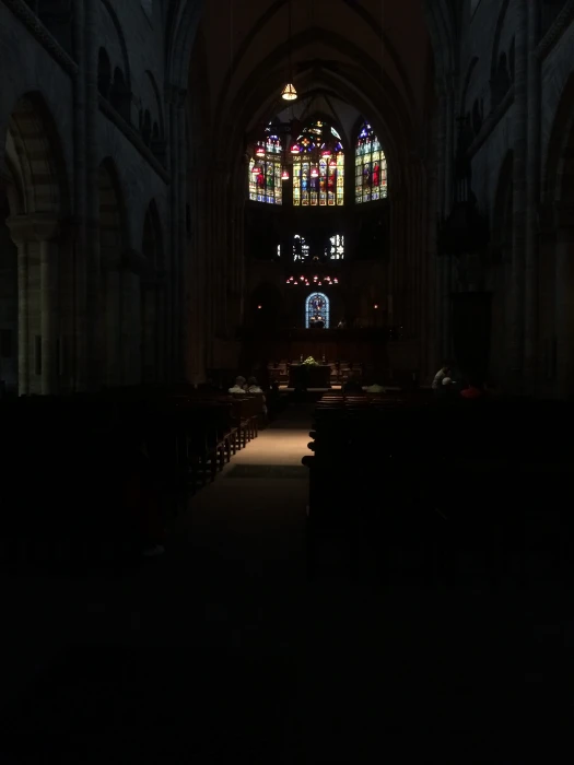 Cathedral Switzerland Basel Reformed mystic stained glass 2k