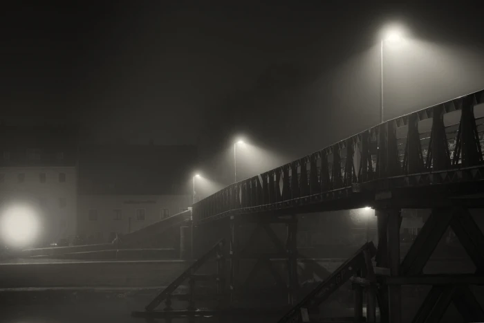 fog night darkness mystical foggy city weather mood 2k