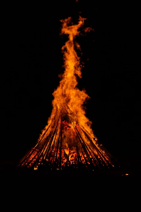photography of bonfire at daytime heat mystical romantic creepy 2k 4k