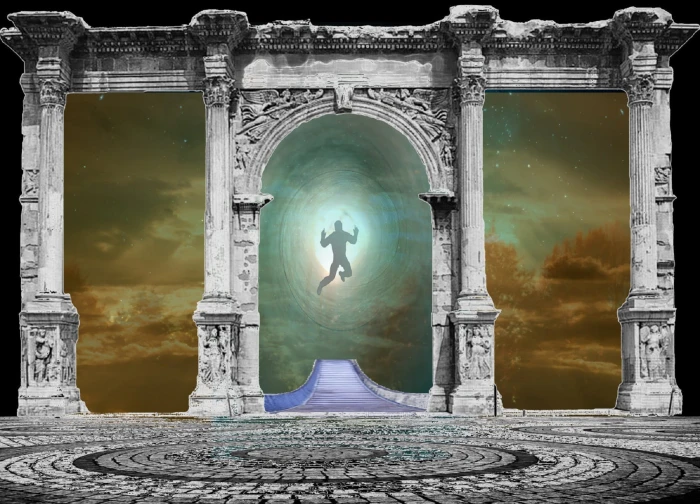 portal with human shadow beyond death life after eternal 2k