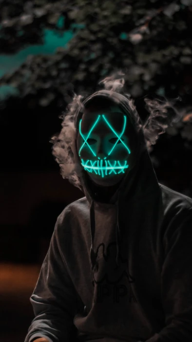 purge light mask halloween dark head face human portrait 2k