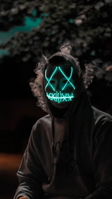 purge light mask halloween dark head face human portrait 2k