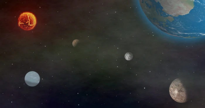 solar system illustration planet all space universe travel 2k 4k 5k 8k