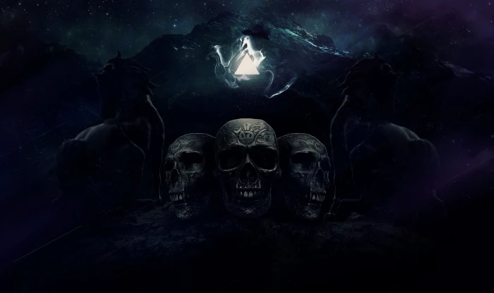 stars mountains night mystic fantasy art cult the 2k