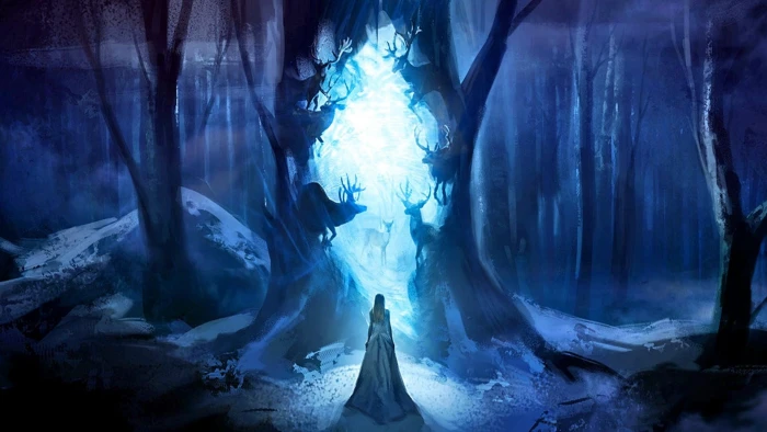 visual effects mystic magical dreamland water deer winter 2k