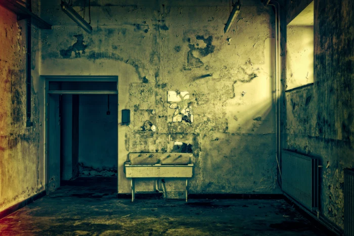 white wooden table near gray wall horror spooky mystical weird 2k 4k 5k