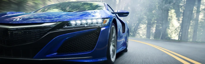 Acura NSX car Dual Monitors mist Motion Blur Multiple Display widescreen dualmonitor dualscreen 2k 4k