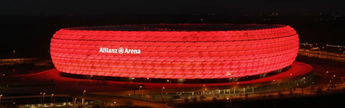 Allianz Arena Germany stadium night lights FC Bayern soccer widescreen dualmonitor dualscreen 2k 4k
