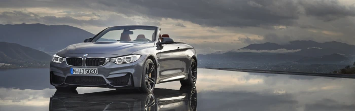BMW Cabrio car vehicle Convertible reflection widescreen dualmonitor dualscreen 2k 4k