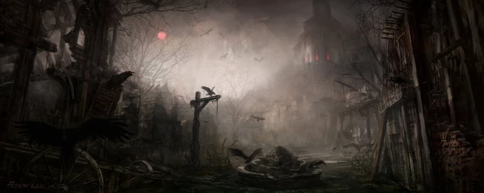 dual monitor multi screen Widescreen fog horror spooky widescreen dualmonitor dualscreen 2k 4k 5k