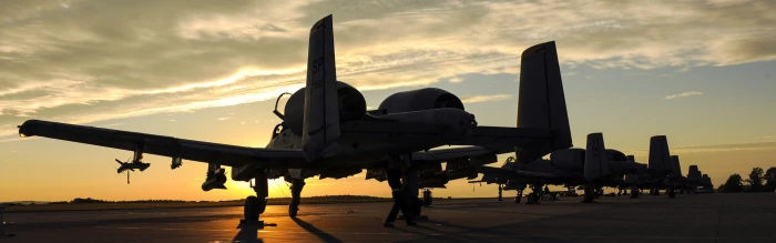 Fairchild A 10 Thunderbolt II sunset military aircraft dual monitors widescreen dualmonitor dualscreen 2k 4k
