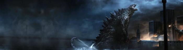 Godzilla wallpaper Movies Other dual godzilla widescreen dualmonitor dualscreen 2k 4k