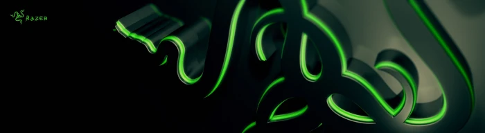 Razer Gaming Dual logo Computers Hardware green color widescreen dualmonitor dualscreen 2k 4k