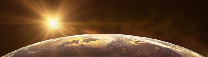 Red Space Dual Monitors sun and earth wallpaper spacecraft widescreen dualmonitor dualscreen 2k 4k