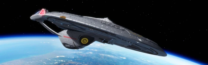 space ship illustration Star Trek USS Enterprise spaceship widescreen dualmonitor dualscreen 2k 4k